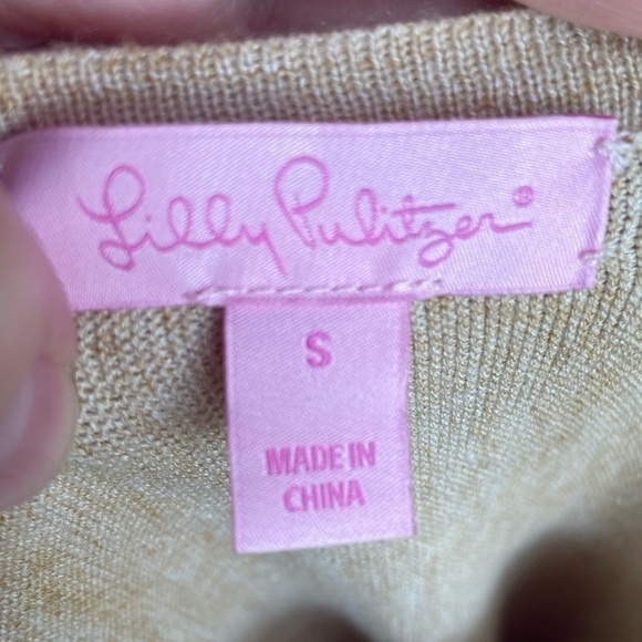 Lilly Pulitzer Cotton/Modal/Wool Tan Stretchy Soft Dress - Picture 6 of 9